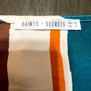 Saints + Secrets Color Block Dress 🍊🍀🕊